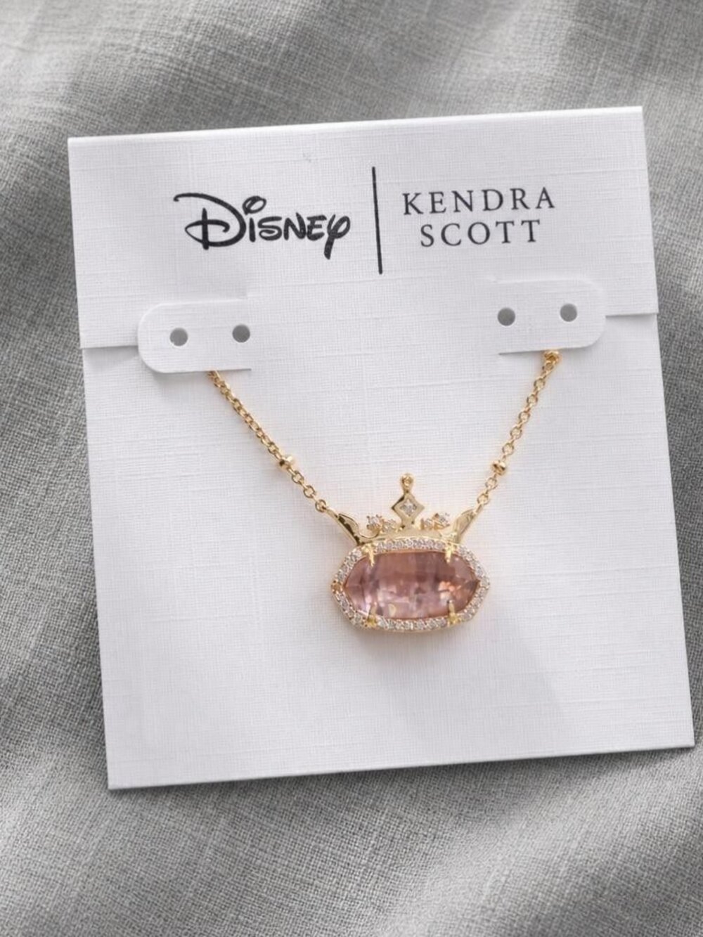 Kendra Scott Disney Elisa Positive Pendant Necklace, Light Pink